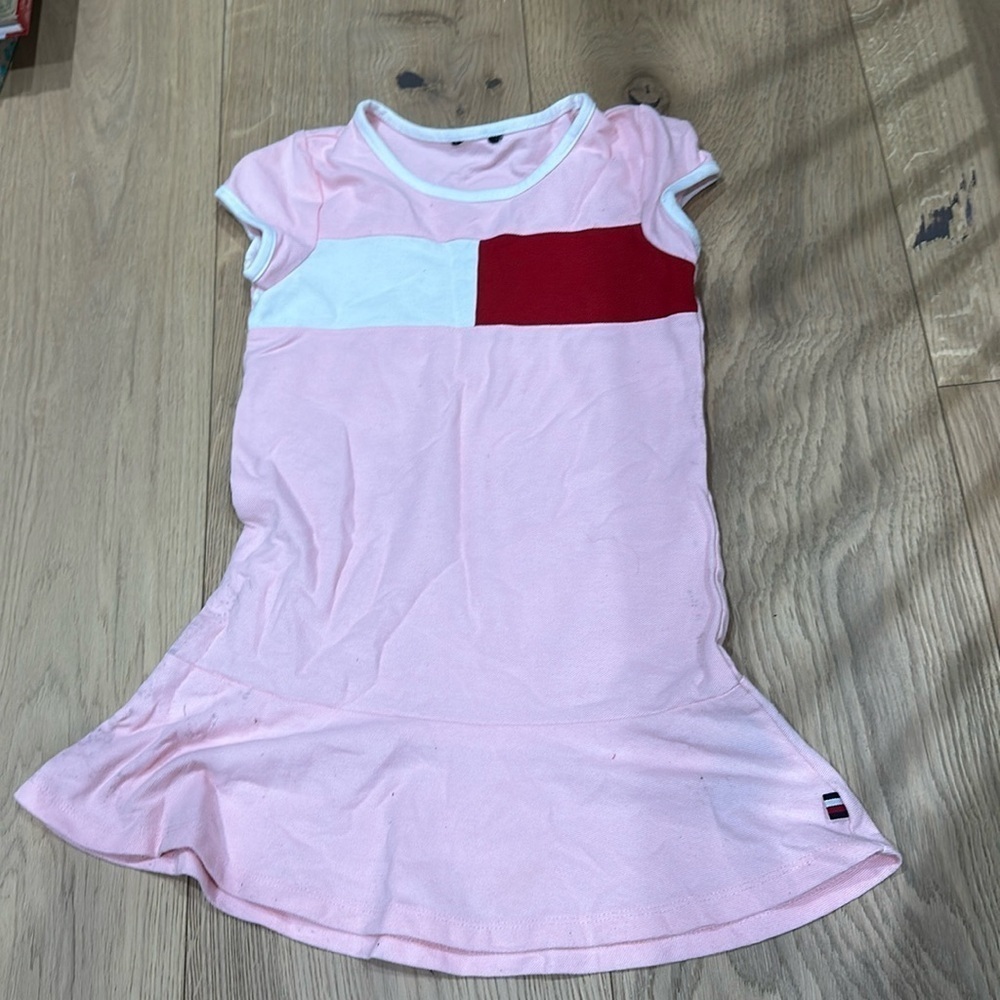 Tommy Hilfiger pink girls logo dress 5T